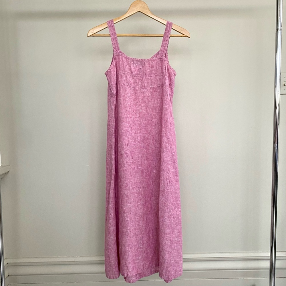 Flax 100% linen sleeveless midi dress. 🩷 - Picture 4 of 5